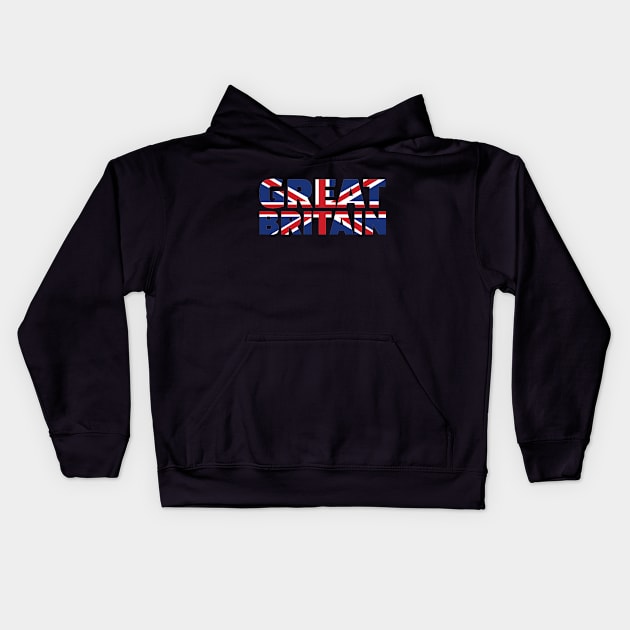 Great Britain flag Kids Hoodie by Designzz